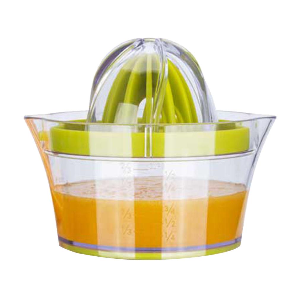 Fruit Squeezer with Built-in,Measuring Cup,2/×Filter Bag,4 in 1 High Quality PP and PS Plastics,Easy to Clean,400ml Hand Juicer Lemon Orange Squeezer Manual Citrus Lime Squeezer Juicer