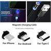 Magnetic Charging Head 360 Degree Rotation For Android And Iphone Aluminum Alloy Charging Interface
