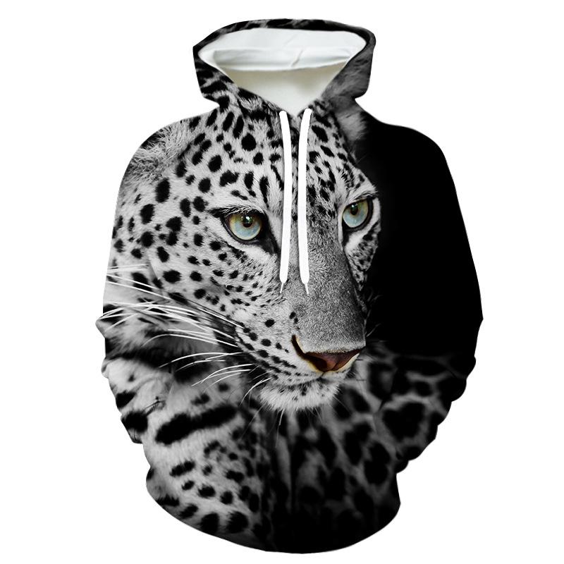 3D Sci-Fi Stil Tiger Löwe Hoodie: Trendige Europäische/Amerikanische Marke