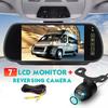 7inch Mirror Monitor+Backup Camera Set Parking Assistant Vehicle Night Vision with 6m Video Cable - Universal Fit for Truck