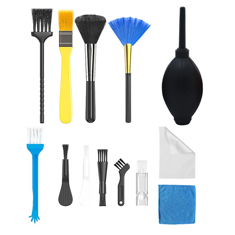 Computer Camera Mobile Phone Cleaning Tools Microfiber Cloth Screwdriver Cleaning Cloth Air Blower Brushes for Keyboard Kit 2