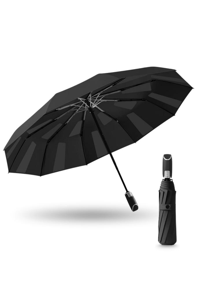 Japanese manufacturer storage in 3 automatic opening and closing folding umbrella both sunny and rainy Super water repellent Large shape memory