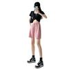 Women Solid Color Sport Casual Elastic Waist Shorts Drawstring Wide Leg Pants Summer Cotton Linen Beach Shorts