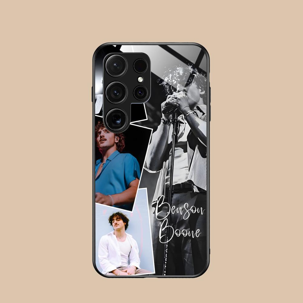 

Benson Boone Glass Mobile Phone Case for Samsung Galaxy S26 S25 S24 S23 S22 S21 S20 Note20 Plus FE Ultra Colorful Cover Galaxy Note20 Ultra