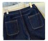 Women's Denim Blue Wide-Leg Jeans - Spring/Autumn 2026 Fashion: Curved Straight-Leg Style