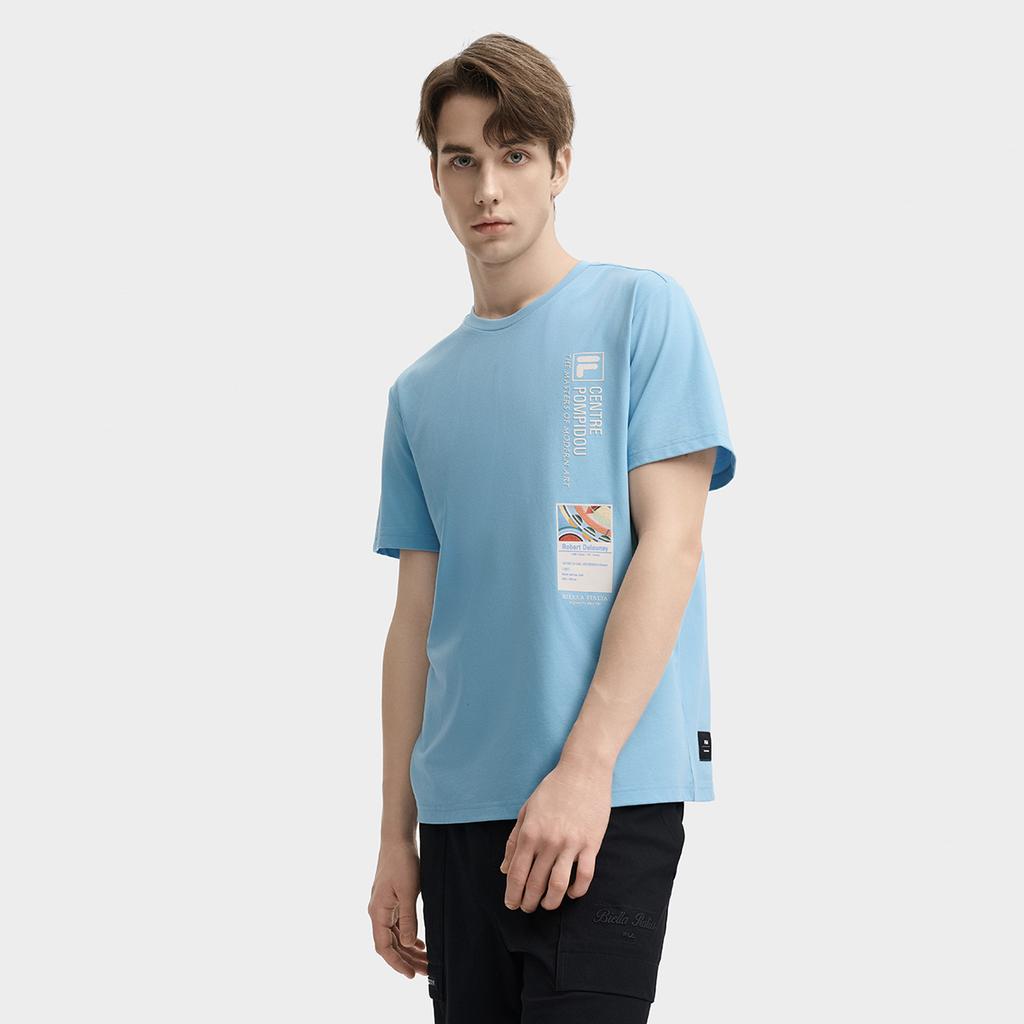 Men's T-Shirt FILA T Shirt Men's Galaxy Chain Blue