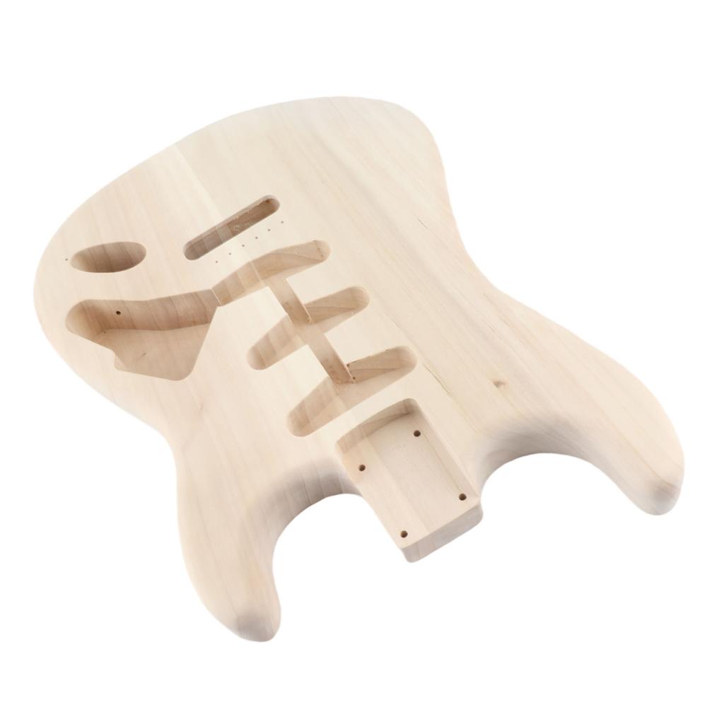 Unfinished Electric Guitar Body Walnut Wood Blank Triple Single Pickup Hole Guitar Body Replacement