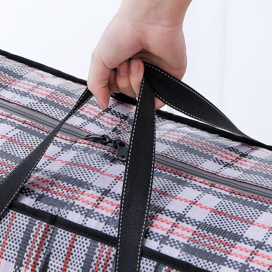 PP Woven Storage Bag Large Capacity Waterproof Thick Moving Bag Luggage Organizer Quilt Clothes Packing Tote
