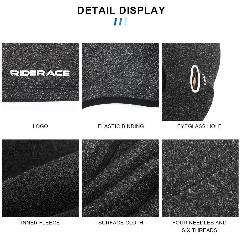 Winter Fleece Cycling Cap With Glasses Hole Full Face Cover Mask Headwear Bike Headwear Balaclava Hiking Climbing Helmet Liner