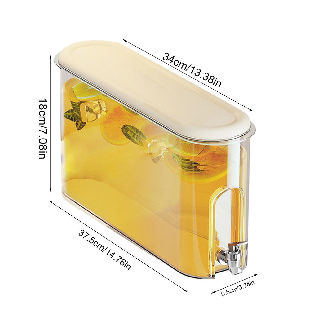 

4L Refrigerator Drink Dispenser With Spigot Leakproof Cold Water Jug Juice Lemonade Container Iced Tea Pitcher for Home Party