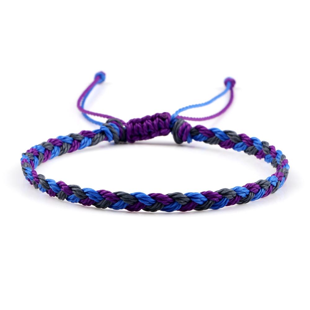 30 Hand-knitted Bracelets & Bangles for Women Men Mulitcolor Wax Line Braided Wristband Yoga Charm Jewelry Gift Adjustable