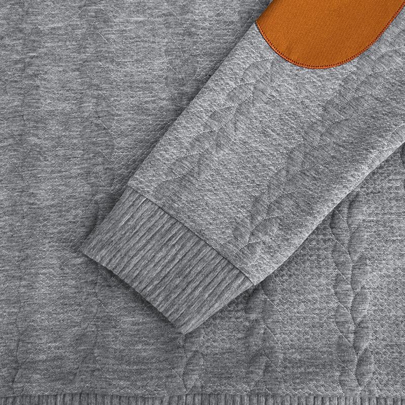 Men Fashion New Hoodless Jacquard Autumn Winter Long Sleeve Pullover Embroidered Patchwork Plus Size Sweatshirts for Mens Loose Fit Tops