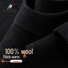 Pulover bărbați lână merino 100% cu gât rotund