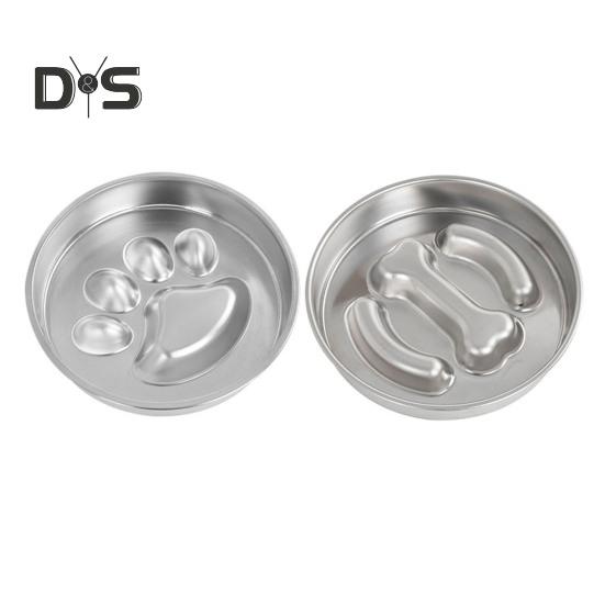 900ml Dog Slow Feeder Bowl Anti Slip Dog Slow Feeder Dry Wet Food Feeding Bowl Cute Cat Paw Bone Design Dog Bowl for Large Breeds