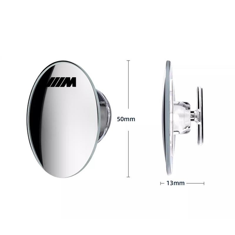 For BMW M X1 X3 M Logo Car Mirror Wide 360° Angle Blind Spot Mirrors Sticker For BMW G80 G06 G07 G42 G14 G15 G16 F82 X1 X3 M1 M2 M3 M4 M5 M6 M7