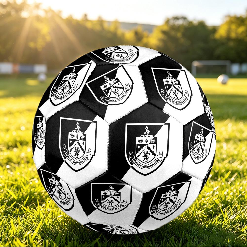 Burnley FootballPrinted Size 5 Soccer Ball, Anti Slip Adult Match Football Souvenir for Football Fans