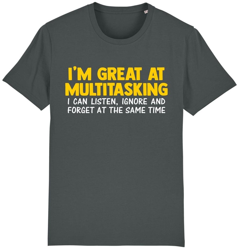Casual Fashion Top Multitasking Listening Without Being Distracted Forgetting About The Tshirt Funny Husband Fathers Gift