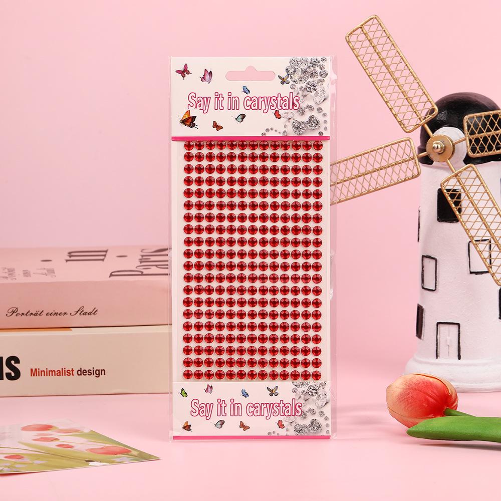 Colorful 3D Acrylic Diamond Stickers for Kids' Journals and Decorations