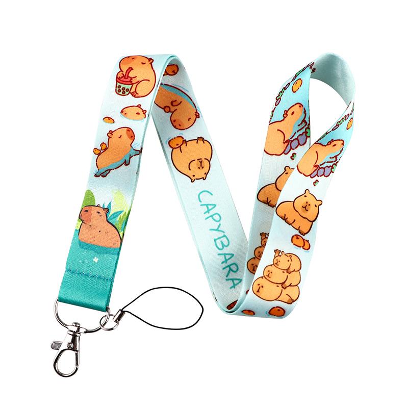 

1 шт., подвеска для мобильного телефона, значок USB, подвесная веревка, лариат, аксессуары, милый мультяшный капибара, шейный ремешок, шнурок для брелока as the picture