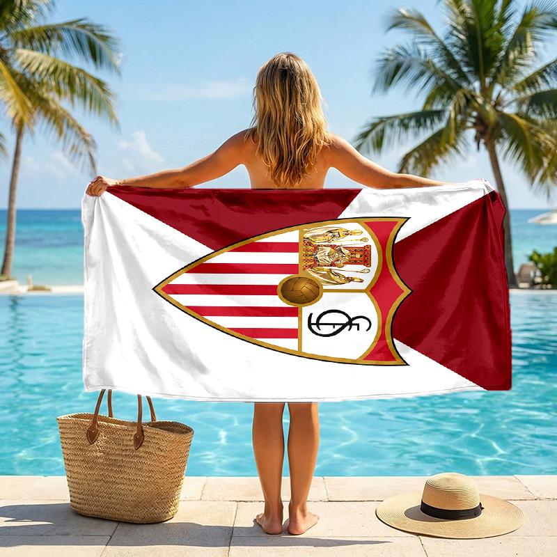 Sevilla FC print Quick Dry Beach Towel Microfiber Absorbent Portable Travel Swimming Towel