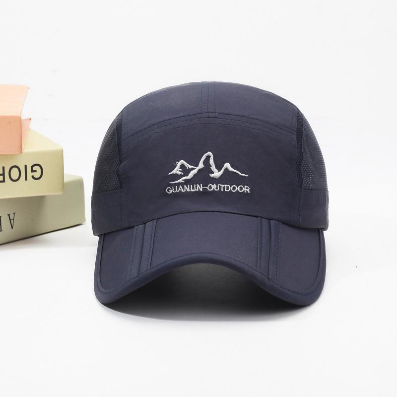 Outdoor men's mountaineering cap three-fold baseball cap foldable mesh cap running sports men's and women's quick-drying hat