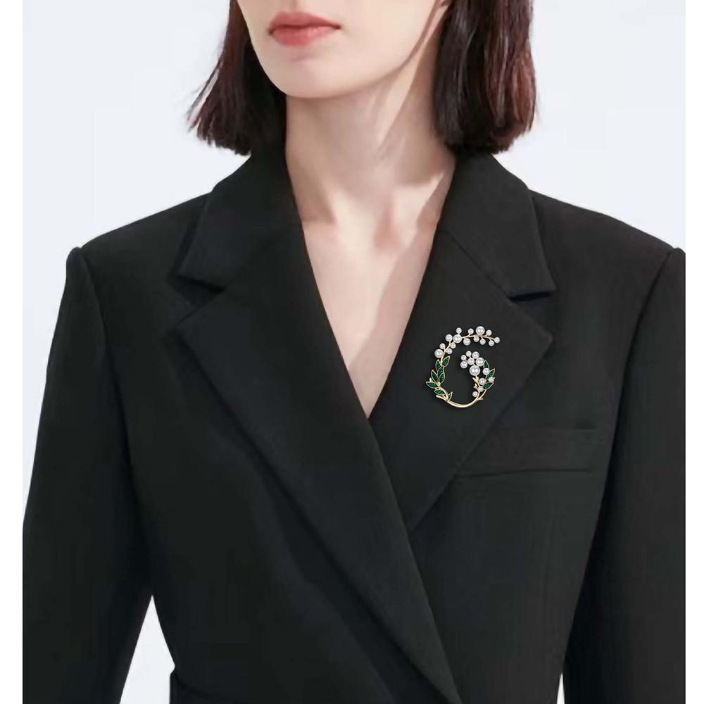 Senior Brooches Flower Leaf Brooch Pins for Women Suit Pendant Fashion Brooches Jewelry