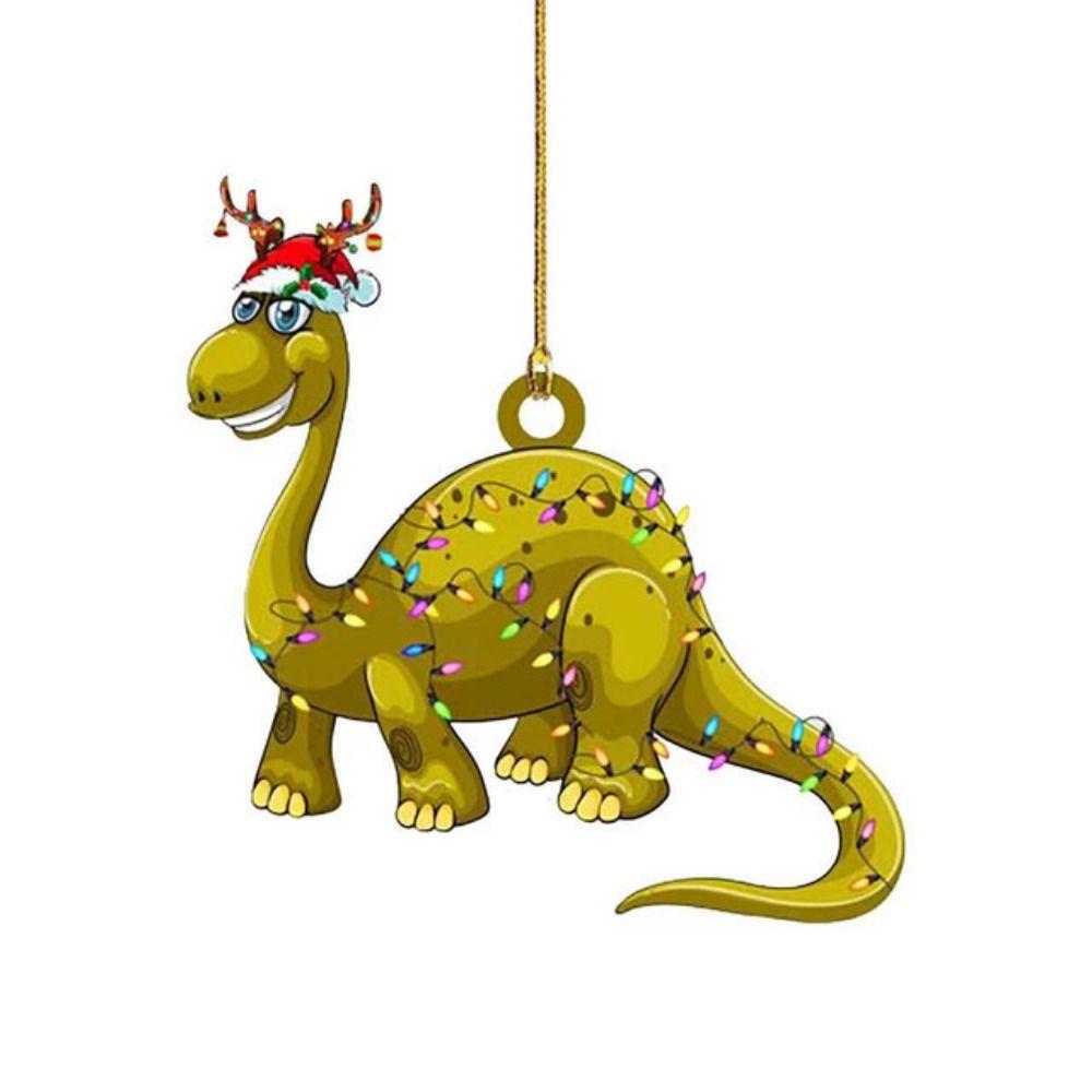 Acrylic Christmas Tree Dinosaur Pendant Decorative Acrylic Christmas Tree Decoration  New Year