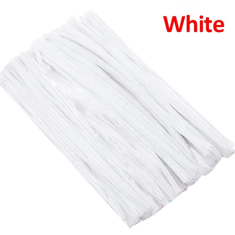 100/10pcs Chenille Stems Pipe Cleaners Twist Sticks Kids Plush Educational Toy Colorful Pipe Cleaner Handmade DIY Craft Supplies