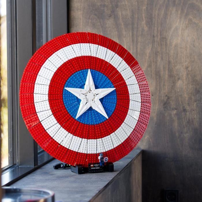 LEGO® Marvel 76262 Le Bouclier de Captain America, Maquette Avengers pour Adultes avec Marteau de Thor