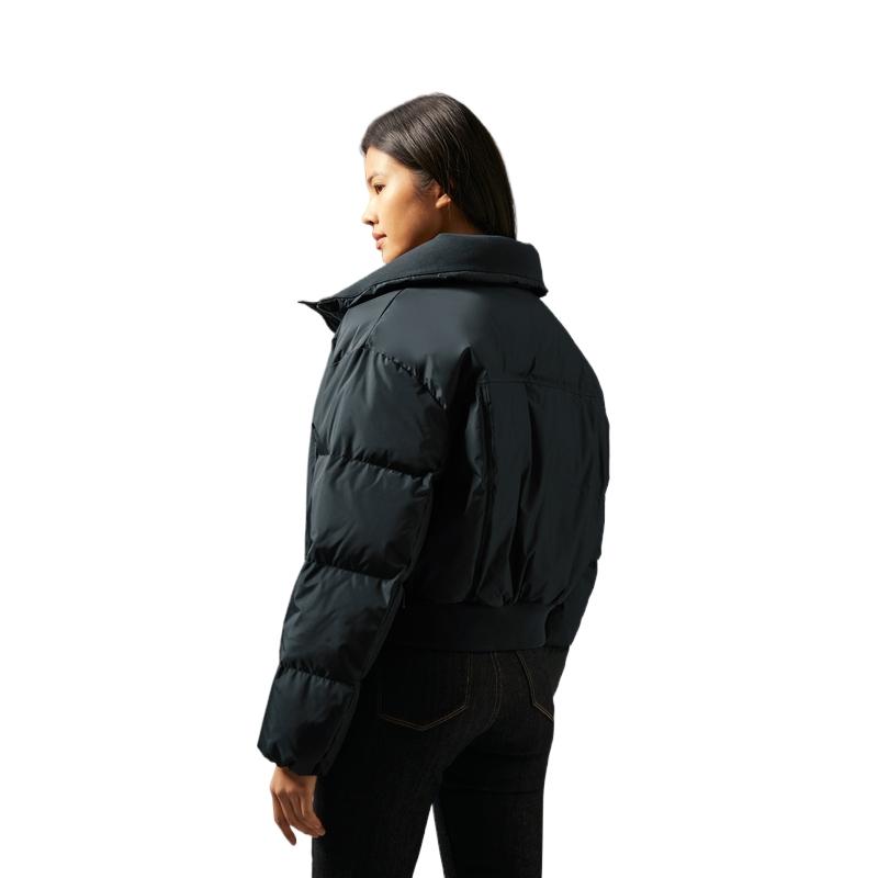 Calvin Klein Casual Commuter High Collar Duck Down Loose Short Down Jacket Women Jacket Graphite-Gray J224589