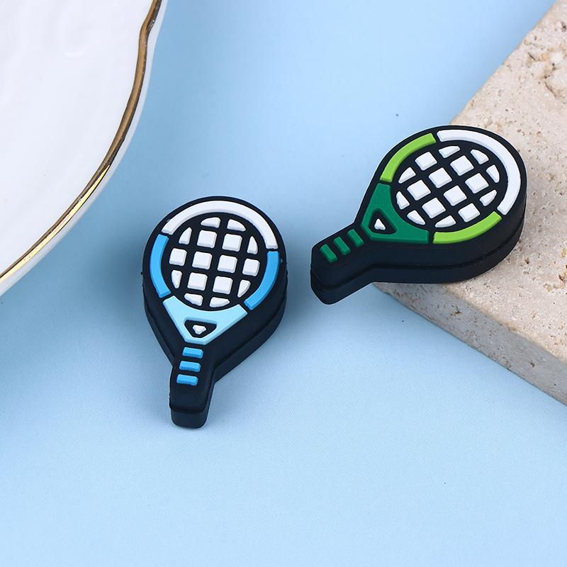 Tennis Racket Shape Multi-Color Shock Absorber Silicone Sports Durable Tennis Squash Badminton Staff Accessories