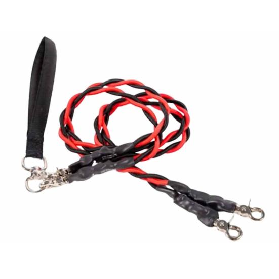 Double Bungee Dog Leash 360-degree Swivel Tangle-Free Dual Dog Leash Shock Absorbing