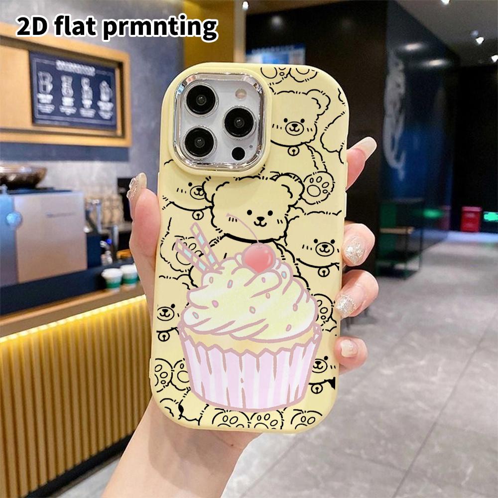 Phone Case: 2D flat design suitable for iPhone 18 17 16 15 14 13 Pro protective case, couple style, cupcakes, Christmas and Halloween gifts