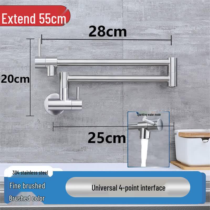 Tyjufu Folding & Retractable Stainless Steel Kitchen Faucet