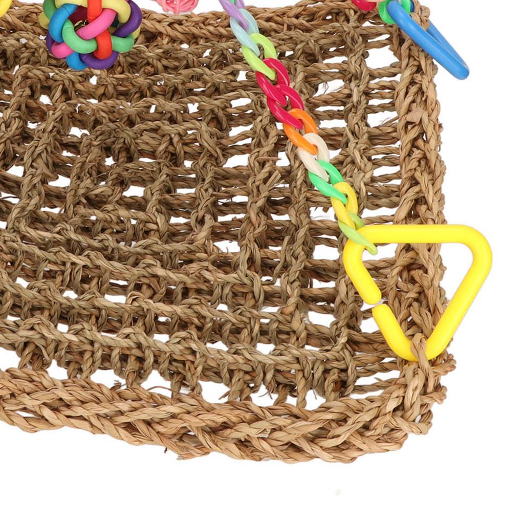 Bird Climbing Net Colourful Swing Hammock Chewing Hanging Mat for Decoration Playing