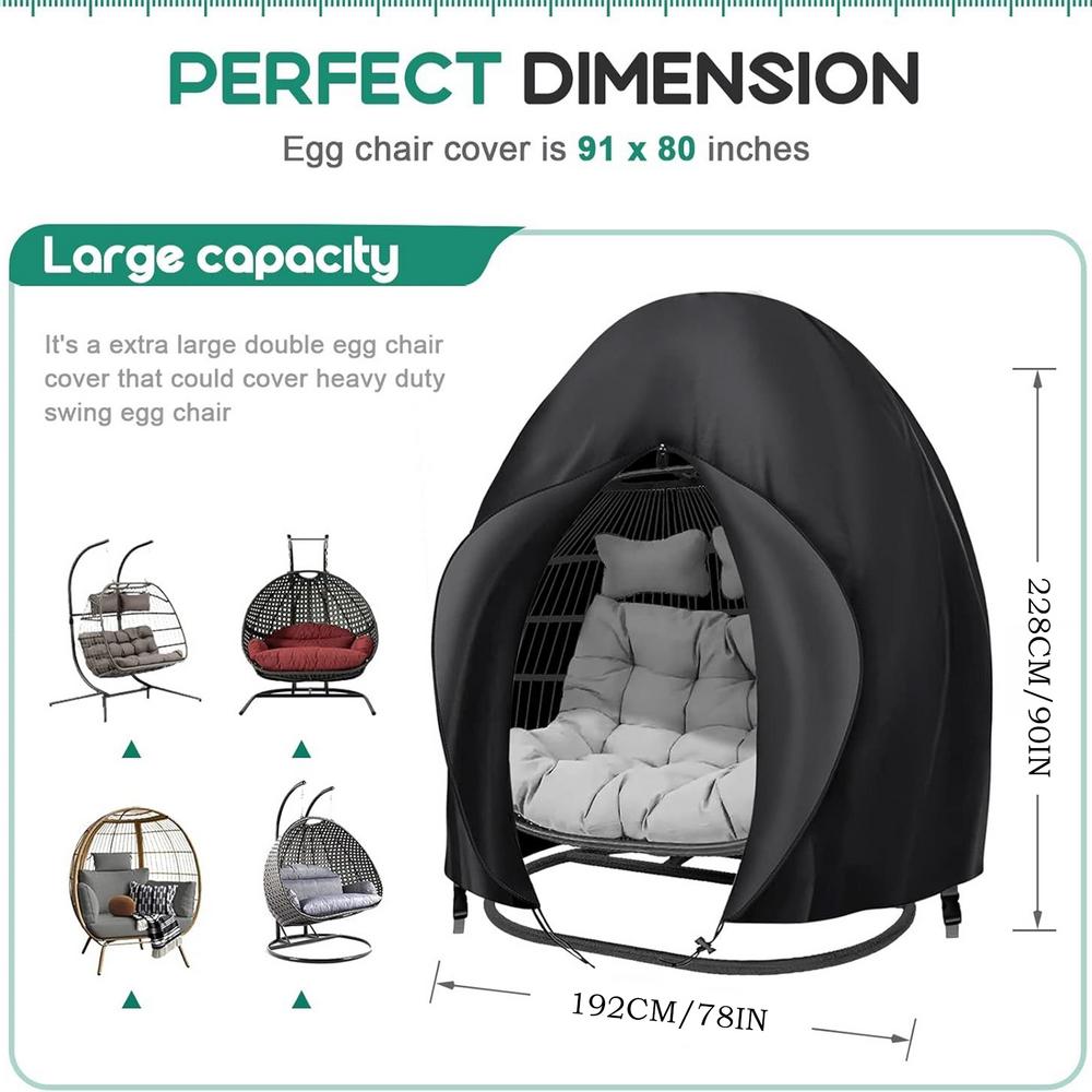 

Patio Hanging Egg Chair Cover Waterproof 210D Oxford Cloth Seat Swing Egg Chair Covers Garden Dust Protector Chair Cover