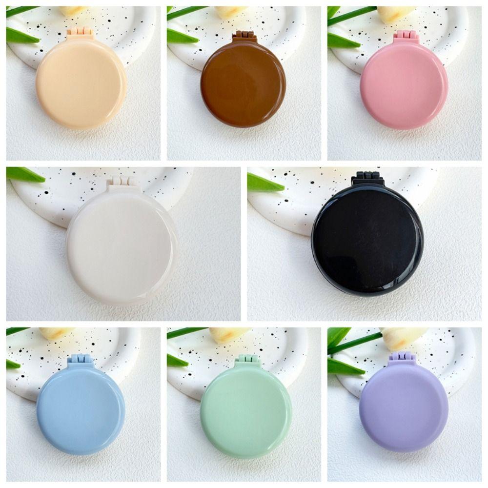 4Pcs Round Folding Air Bag Comb Dual Use Pocket Hair Brush Portable Makeup Mirror with Comb  Travel