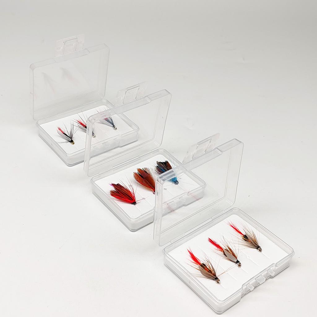 9Pcs-3 Boxs Bundle Fly Fishing Flies 3 different styles Wet Flies Bait for Flishing Trout/carp Artificial Lure Accessories (with Flies Box)