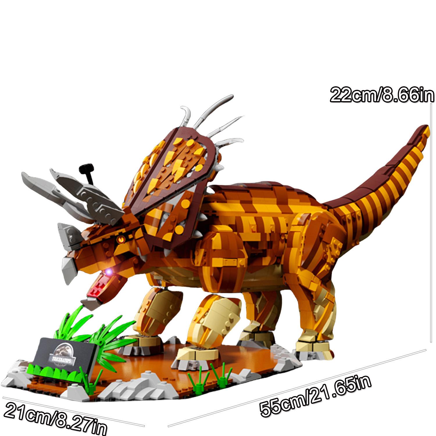 

Non-Toxic 2116Pcs Dinosaur Building Blocks Toys Model Large Size Triceratops Assemble Puzzle Bricks Toy Sets For Kid Ornament Gifts