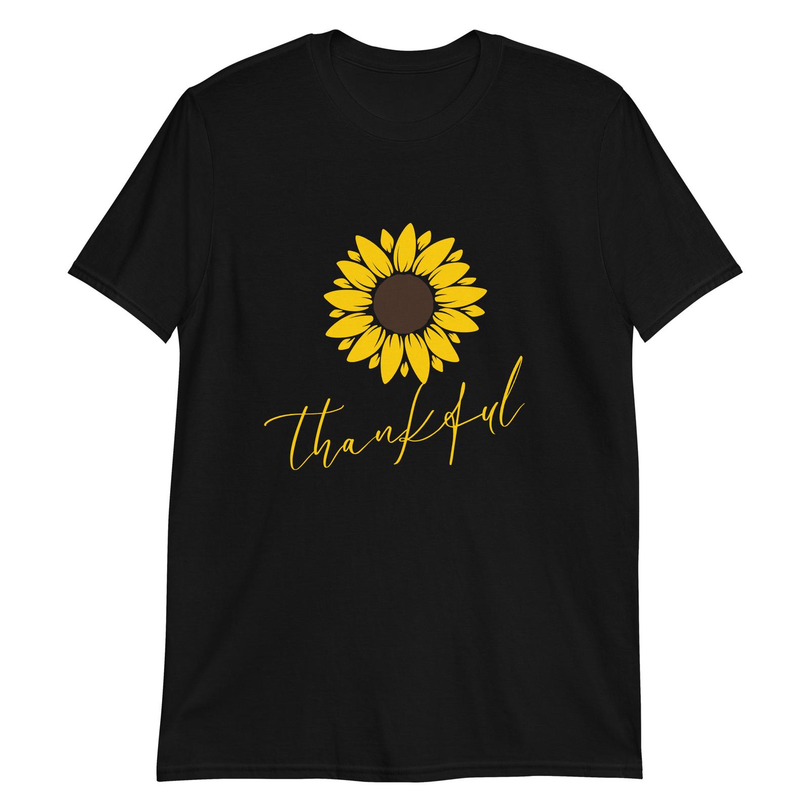 Thankful Sunflower Uplifting Art T-Shirt Mens Womens Tees Top M