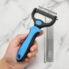 Pet Detangling Rake with Rake Cat Dematting Comb Double-Sided Undercoat Brush Deshedding Brush