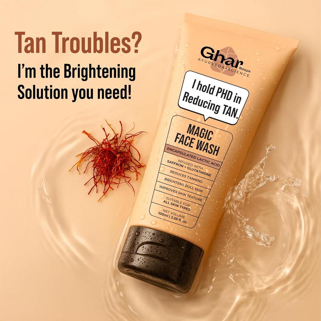 Magic Face Wash Duo 100ml Pack Of 2 For Tan Removal Skin Brightening Glowing Skin Unisex