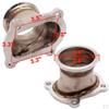 CT26 Turbocharger Flange Stainless Steel 2.5 "Outlet For