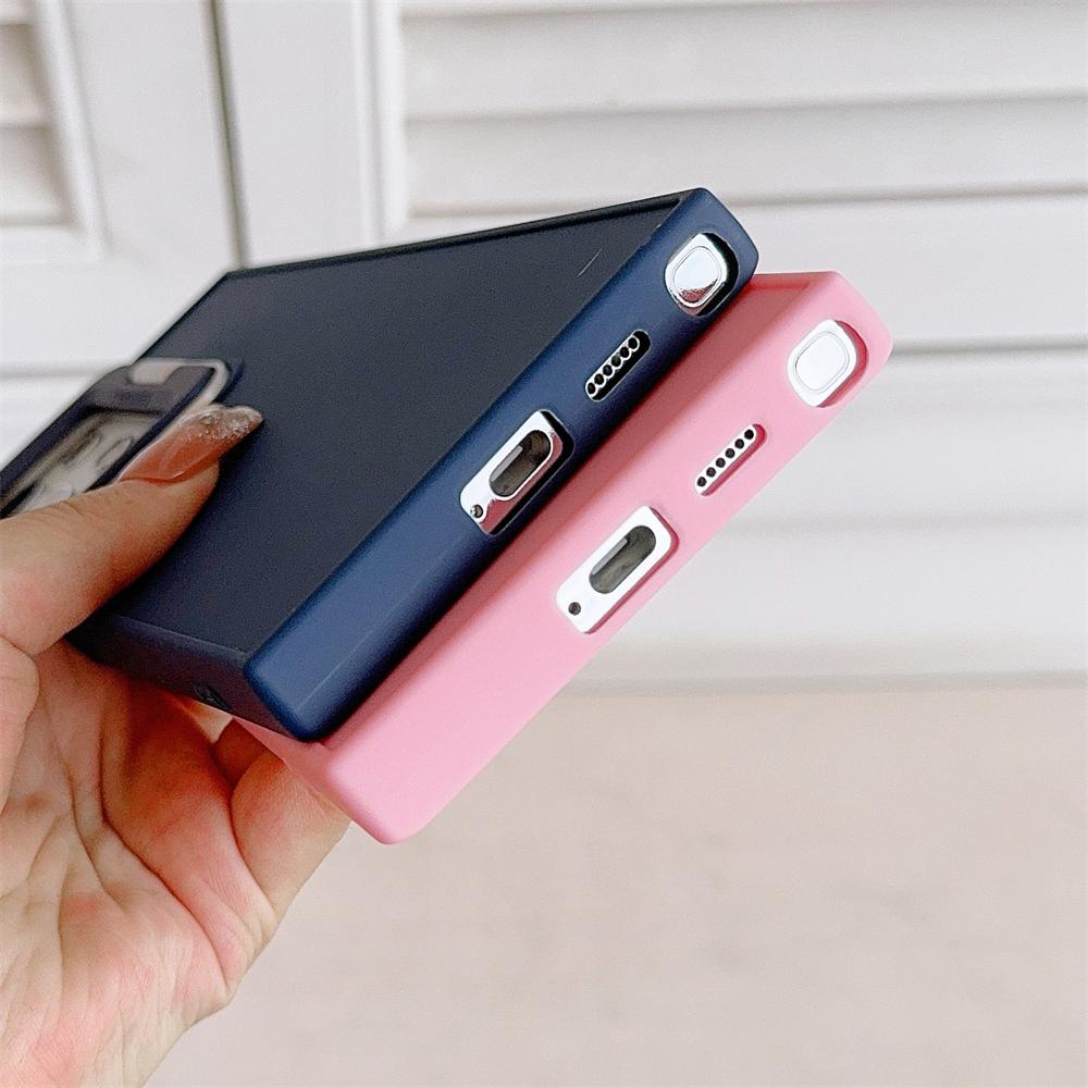 Luxury Folding Camera Stand Holder Case For Samsung Galaxy S24 S23 Ultra S22 S21 Plus S20 FE Metal Solid Color Matte Cover Funda