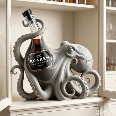 Decantador de Whiskey Kraken Pulpo Botella de Vidrio con Forma Única para Barra de Casa