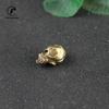 Handmade Brass Retro Biochemical Gas Mask Skull Head Beads Figurines Key Chain Pendant Trinkets Punk Men Car Keychain Hanging