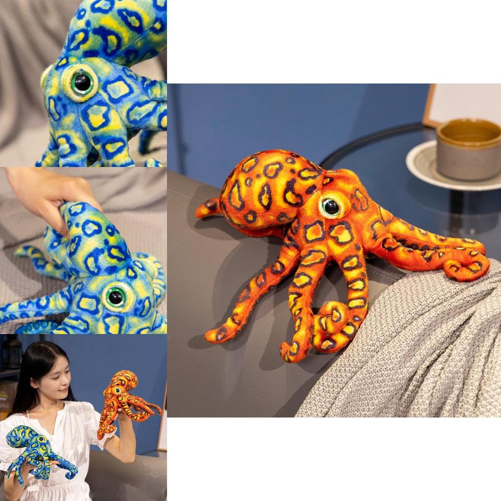 Adorable Plush Octopus Toy Realistic Spotted Design Stress Relief Gift For All Ages