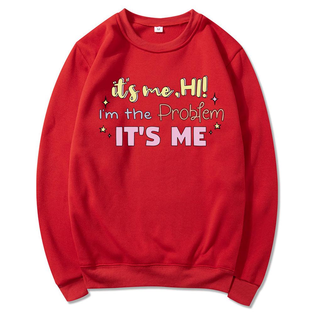 

Толстовка «Это я, привет, я проблема», пуловер в стиле «Anti Hero Taylor Midnights», TS Midnights, новый альбом, свитшоты с круглым вырезом Y2k 3XL красный