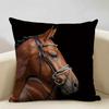 Funda de Cojín Animal Caballo Hermoso Patrón de Caballo Funda de Almohada para Sofá Decoración Artística para Sala de Estar en Casa Funda de Cojín 45x45cm Lino