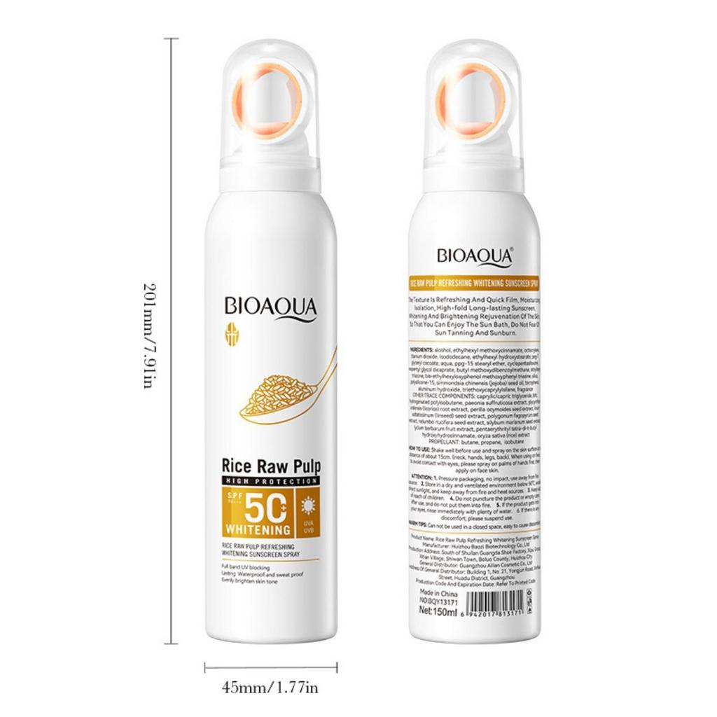 Reispaste Whitening Sunscreen Spray SPF50+ UV-Schutz Sonnenschutz